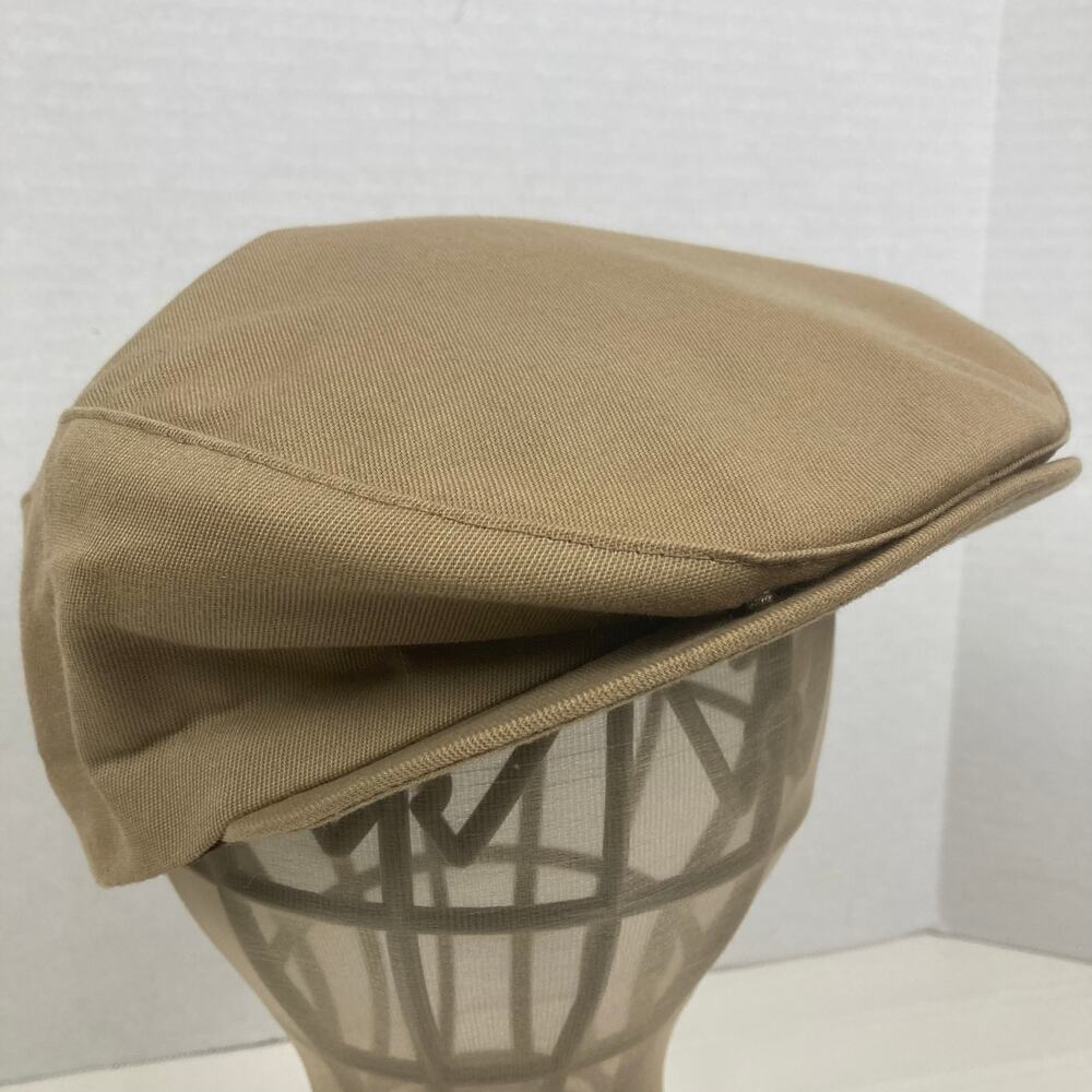 VTG Country Gentleman Flat Cap 7 1/4 Tan Golf Snap Brim Stripe Belt Buckle News